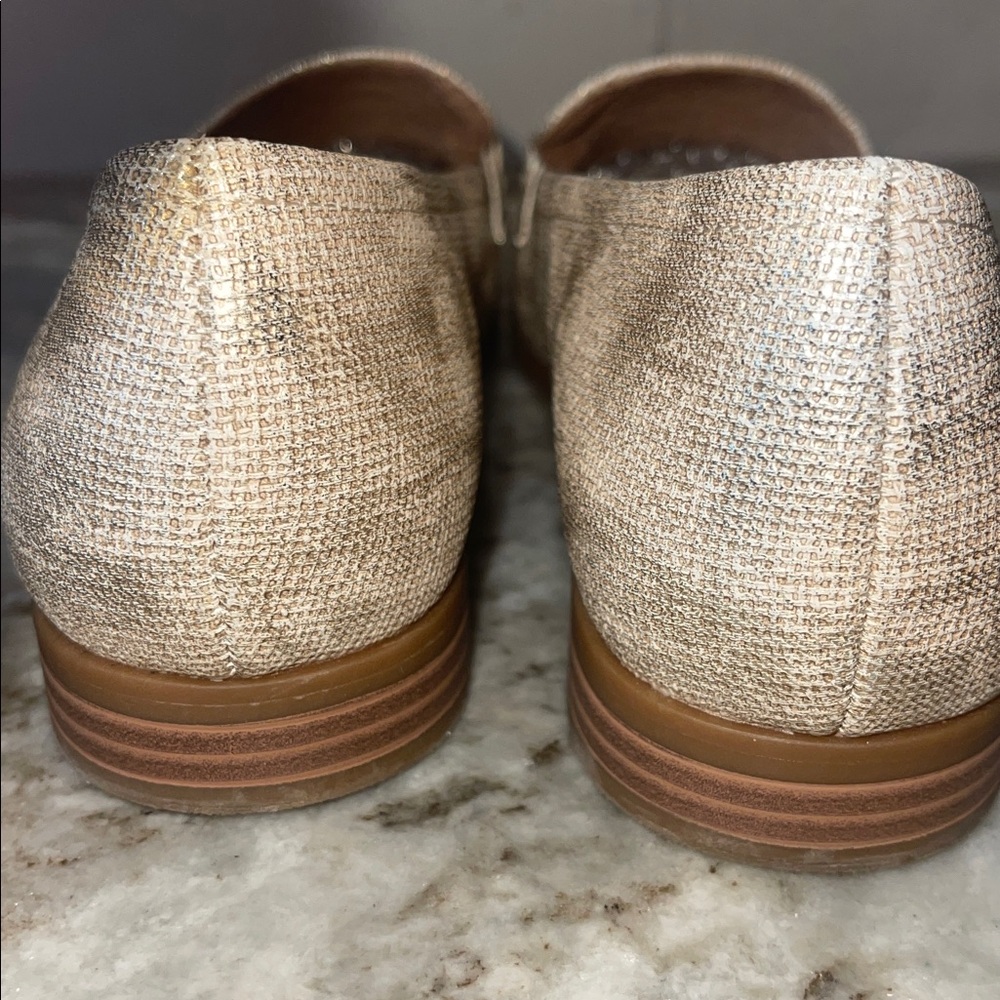 Naturalizer Gold Buckle Linen Ladies Loafers Size 8.5 - Picture 6 of 8